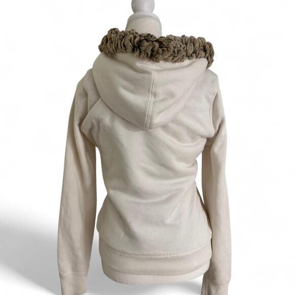 Abercrombie Iconic Rare Vintage Flattering Fur Hoodie Cotton Zip Up Hoodie 2000s - Picture 2 of 6